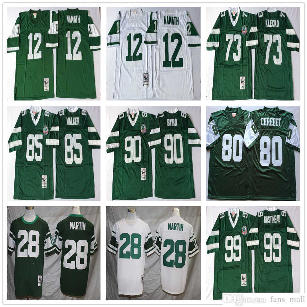Mitchell and Ness Vintage Football 12 Joe Namath Jerseys 99 Mark Gastineau 28 Curtis Martin 73 Joe Klecko 90 Dennis Byrd 85 Wesley Walker 80 Wayne Chrebet Jersey S-3XL, Same as picture
Mitchell and Ness Vintage Football 12 Joe Namath Jerseys 99 Mark Gastineau 28 Curtis Martin 73 Joe Klecko 90 Dennis Byrd 85 Wesley Walker 80 Wayne Chrebet Jersey S-3XL, Same as picture