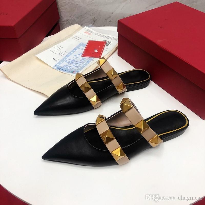 Shoes A1 iduzi top New Spring fall and summer Women roman stud flat mule Slippers rock Rivet leather stuffies f Valentinoe''Valentinoity iSr, #01
Shoes A1 iduzi top New Spring fall and summer Women roman stud flat mule Slippers rock Rivet leather stuffies f Valentinoe''Valentinoity iSr, #01