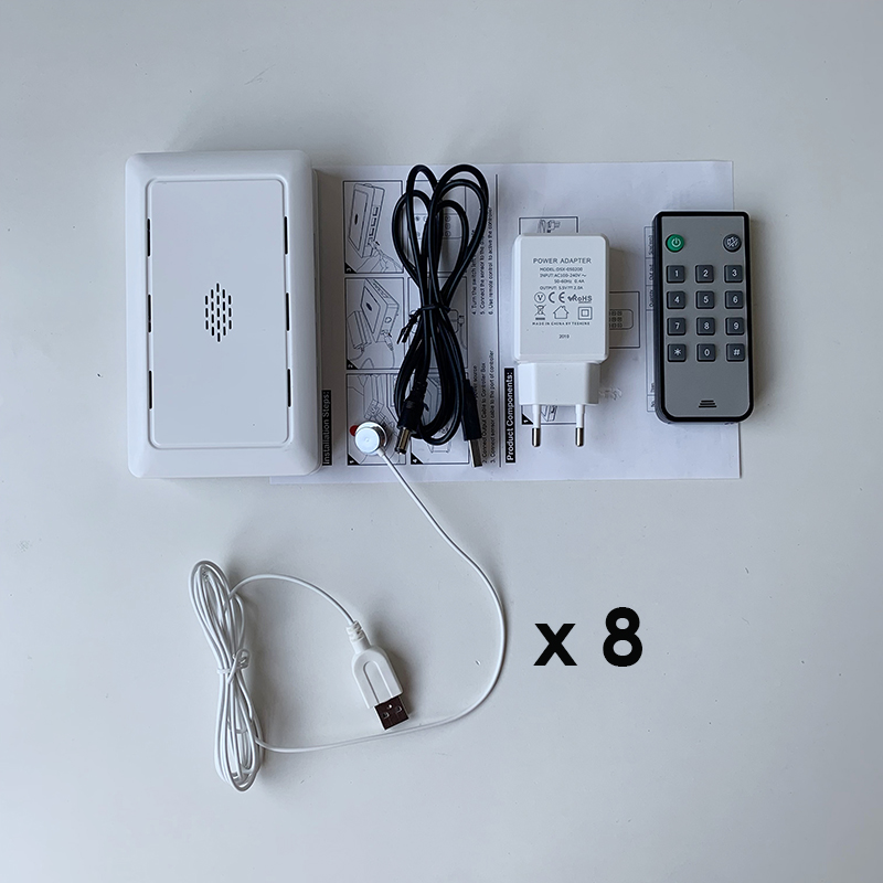 8 Ports Security Burglar Alarm System PC Macbook Laptop Anti-Theft Host Notebook Computer Secure Display Box For Retail Shop