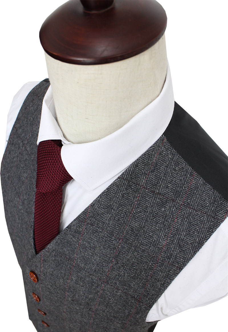 Mens Suits Blazers Wool Retro Grey Herringbone Tweed British style custom made Mens suit tailor slim fit Blazer wedding suits for men 3 piece 220927