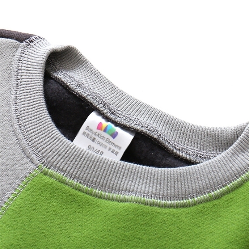 Pullover Autumn Winter 2 11 12 Years Teenage Children Long Sleeve Color Patchwork Kids Baby Child School Boys Plus Velet Sweatshirts 220924