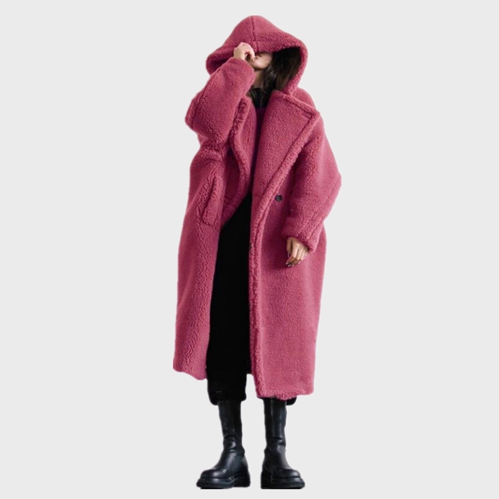 Womens Fur Faux Women Winter Parka 5XL Size Long Sleeve Loose Coat Jacket Thick Mink With Hooded Warm Overcoat 220927
