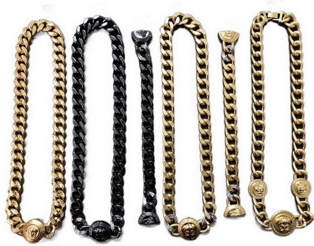 Fashion Hip Hop Cuba Thick Necklace Brass Necklaces Medusa Portrait Pattern Starfish Pendants Ladies Birthday Wedding Party Gift Designer Jewelry MN1 