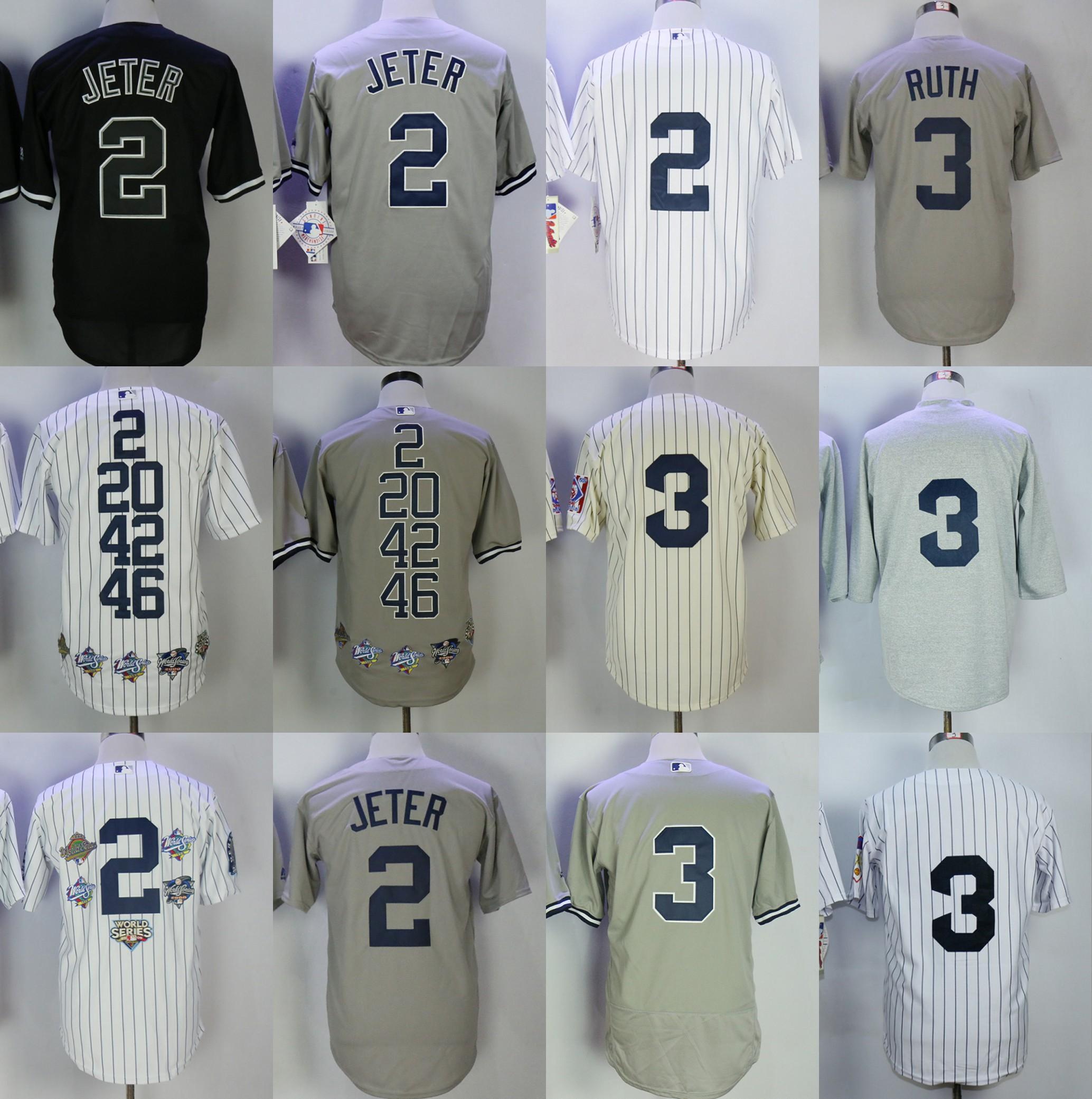 baseball new throwback york 3 BABE RUTH 2 DEREK JETER baseball jersey 02, As picture 
baseball new throwback york 3 BABE RUTH 2 DEREK JETER baseball jersey 02, As picture