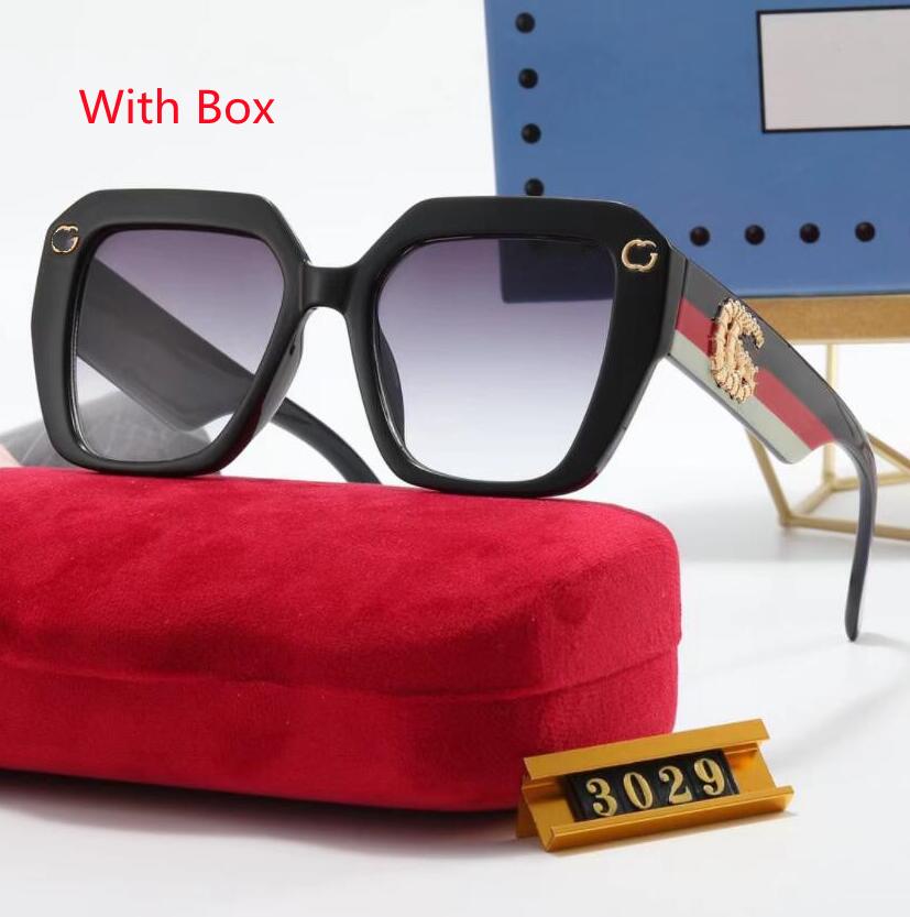 3029 Fashion Sunglasses Designer For Man Woman Sunglasses Men Women Unisex Brand Glasses Beach Polarized UV400 Black Green White 4 Color With Box