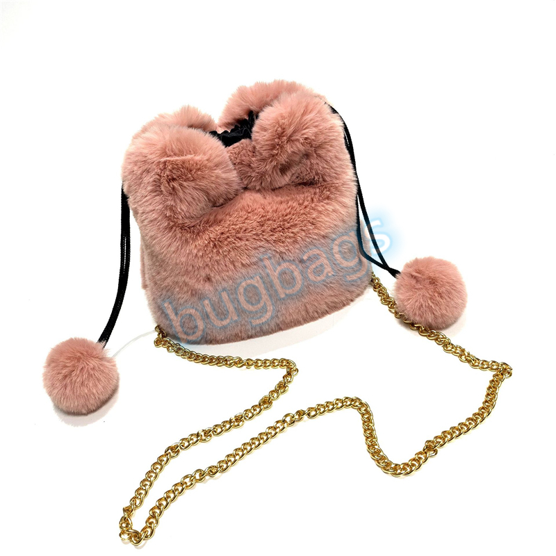 Plush Shoulder Bags Drawstring Vintage Leopard Bucket Bag Simple Crossbody Shopping Wallet Card Holder