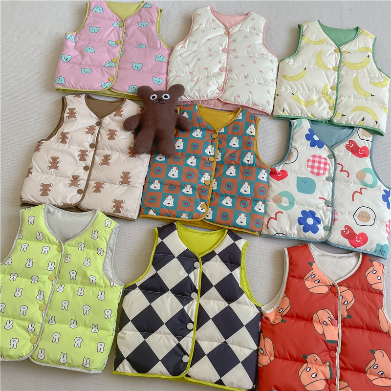 Kids Down Waistcoat Double-sided Wearable Toddler Vest Baby Girl Winter Clothes Boy Outerwear Kids Outwear
Kids Down Waistcoat Double-sided Wearable Toddler Vest Baby Girl Winter Clothes Boy Outerwear Kids Outwear