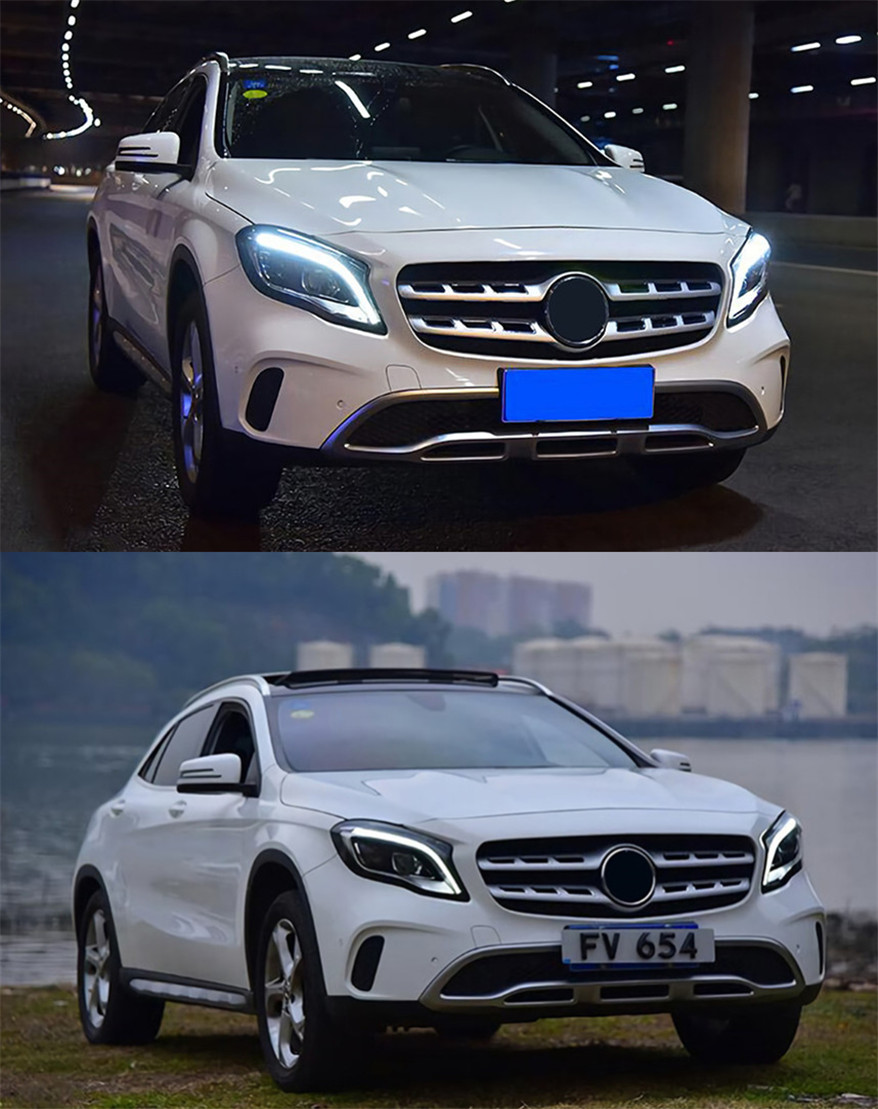 LED Headlights For GLA 2015-2019 Front Light X156 GLA180 GLA200 GLA250 GLA45 Daytime Lights Modification High Configuration Upgrade Headlight Assembly