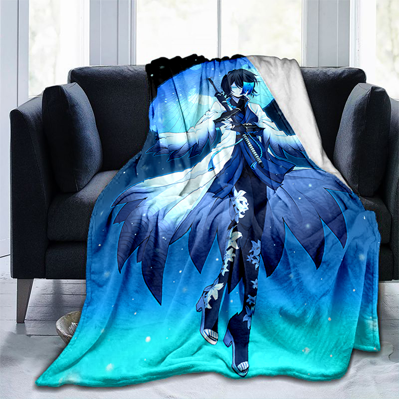 Blankets Swaddling 3D printed Art Blanket Flannel Anime Duvet Home Decorative Demon Slayer Spring/Autumn Fleece for Children Kids Bedding 220927