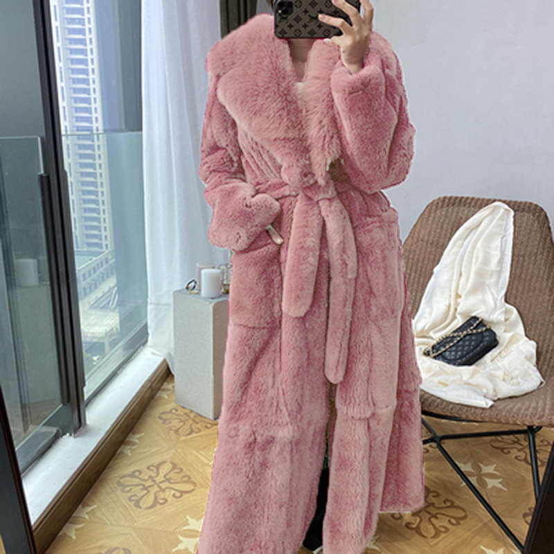 Women's Fur Faux Parka Women Coats Winter Outwear Thick Warm Long Jacket Female Temperament Slim Overcoat 220927