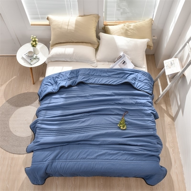 Blankets Swaddling Summer Cooling Blanket For Bed Weighted Blankets For Sleepers Adults Kids Home Couple Bed Air Condition Comforter Quilt 220927