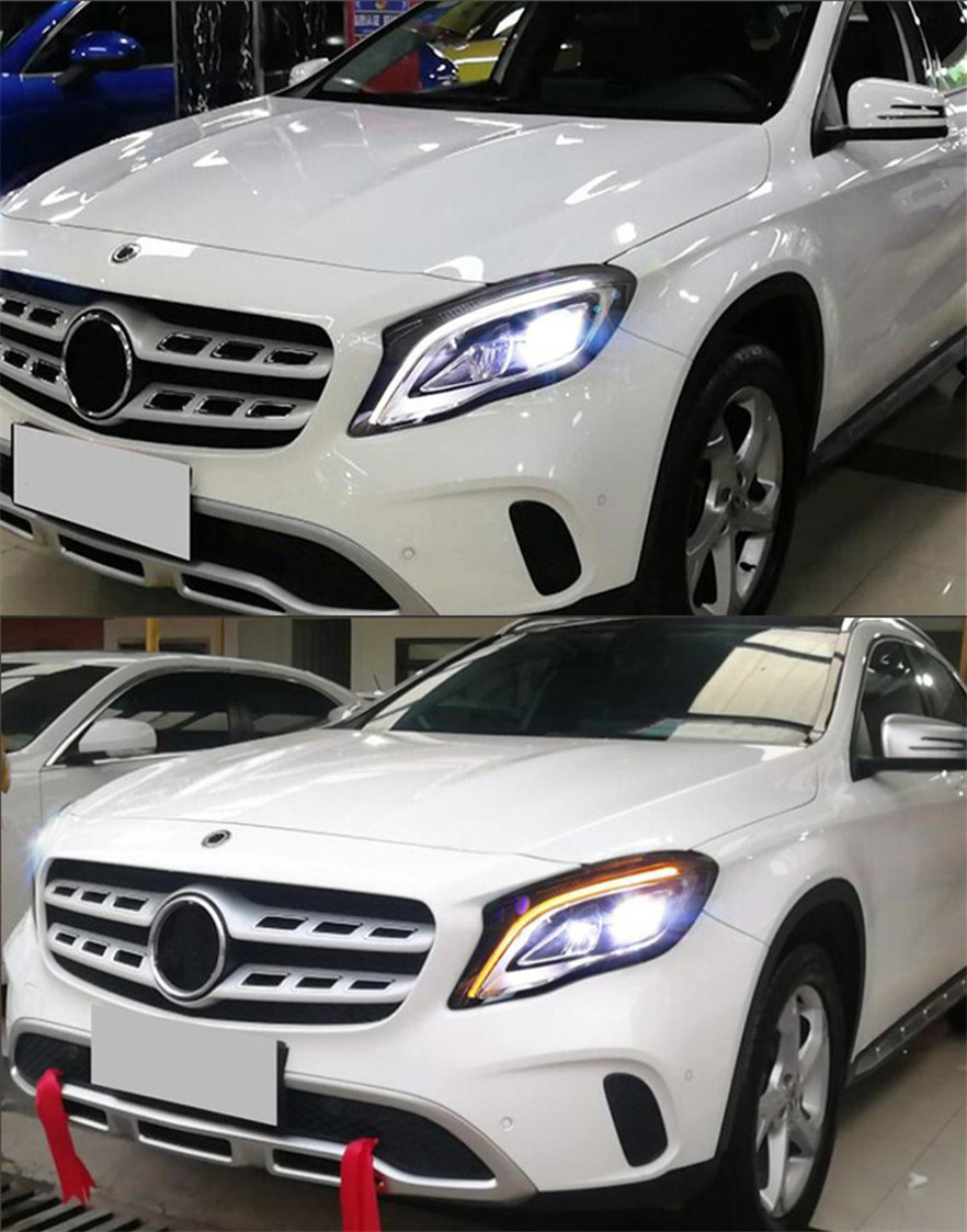 LED Headlights For GLA 2015-2019 Front Light X156 GLA180 GLA200 GLA250 GLA45 Daytime Lights Modification High Configuration Upgrade Headlight Assembly