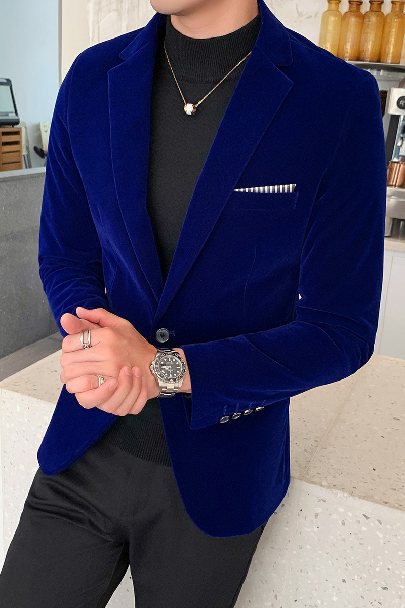 Mens Suits Blazers Burgundy Velvet Blazer Men Fashion Casual Blazer Men Wedding Groom Singer Costume Slim Blazer Formal Evening Dress M5XL 220927