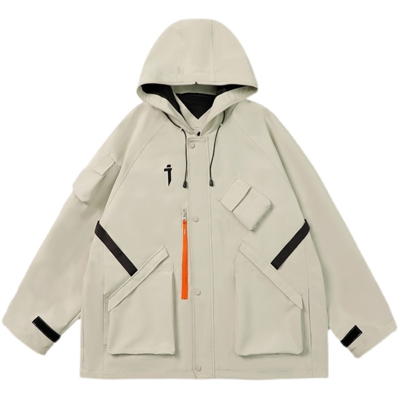 Men's Jackets function wind favors hooded ski wear restoring ancient ways men and women loose high street leisure coat 220927