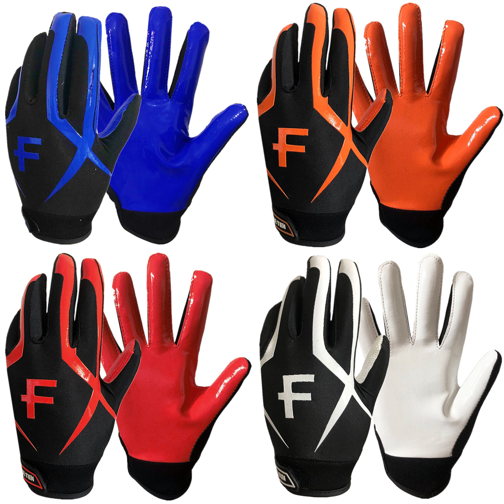 Sports Gloves Non Slip Youth Kid American Football Gloves Receiver Soccer Goalkeeper Glove S M L XL Boys Girls 5-14 years old Drop 220924