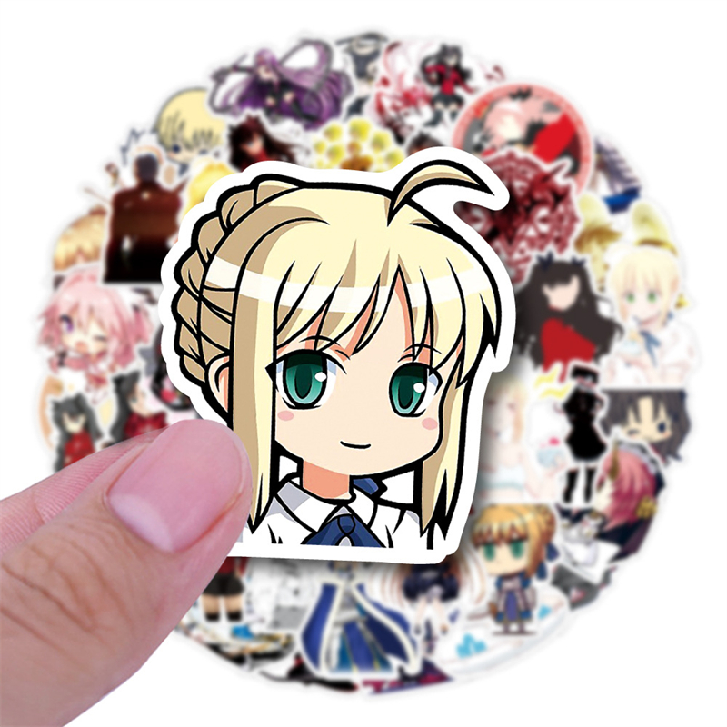 50Pcs Anime Fate Stay Night Stickers Game Graffiti Decals Kids Classic Toys Gift DIY Laptop Phone Fridge Car Cartoon Sticker