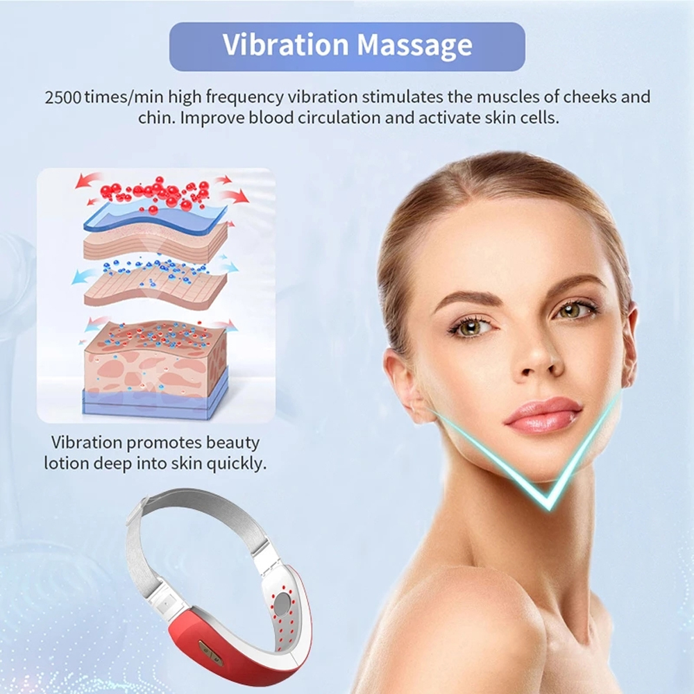 Face Massager V Machine Electric VLine Up Lift Belt Massage LED Skin Beauty Device Double Chin Reducer 220926