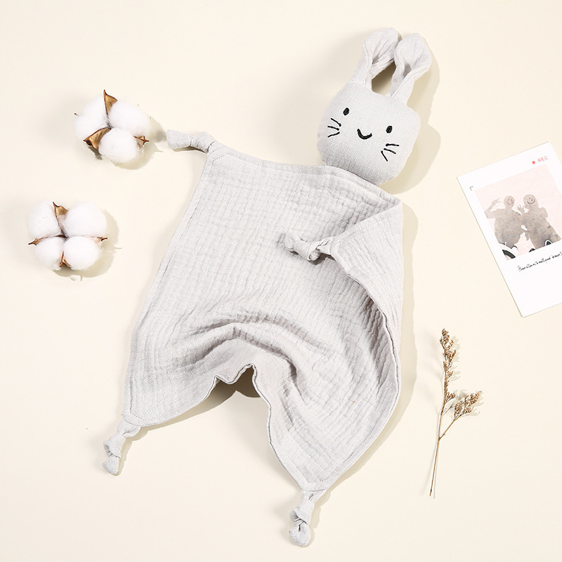 Blankets Swaddling Baby Cotton Muslin Comforter Blanket Soft born Sleeping Dolls Cute Cat Kids Sleep Toy Soothe Appease Towel Bibs Saliva Towel 220927