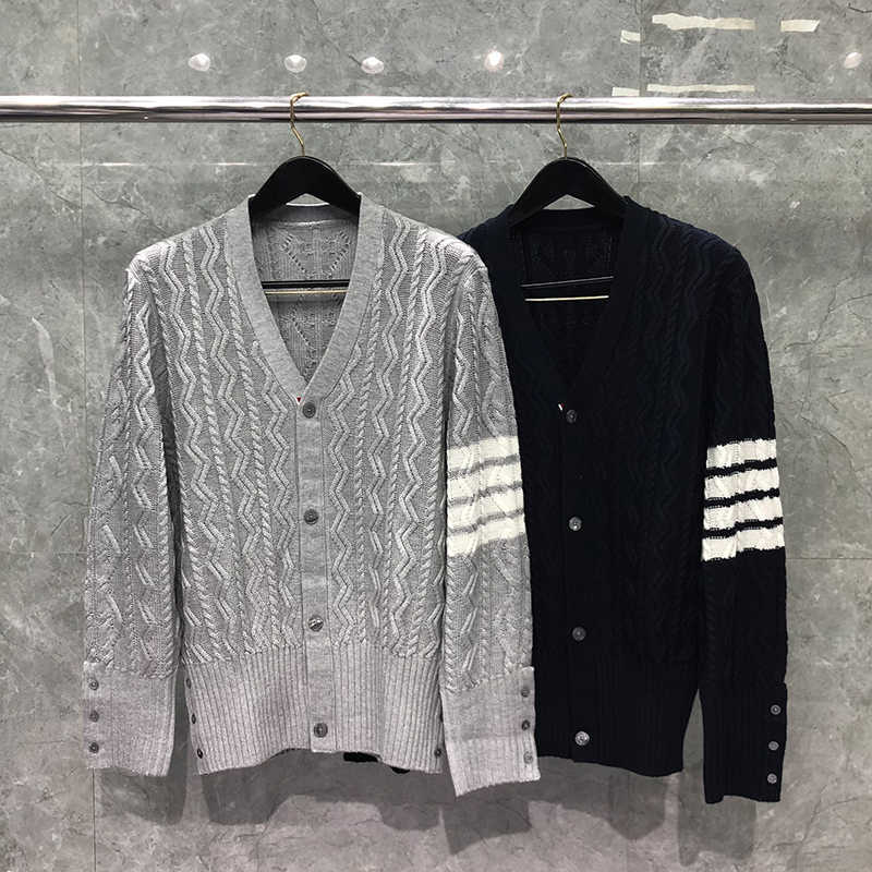 New Tb Thom Mens Long Sleeve Open Front Knitted Sweaters V-neck Cardigan Clothing Striped Wool Cotton Thick Autumn Winter Coat, Navy blue
New Tb Thom Mens Long Sleeve Open Front Knitted Sweaters V-neck Cardigan Clothing Striped Wool Cotton Thick Autumn Winter Coat, Navy blue