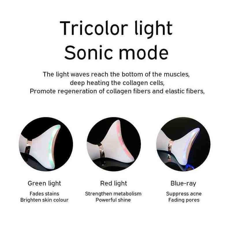 Ems Beauty Instrument Led Photon Therapy Neck Face Lifting Tightening Tool Massager Anti Wrinkle High Frequency Vibration 220516