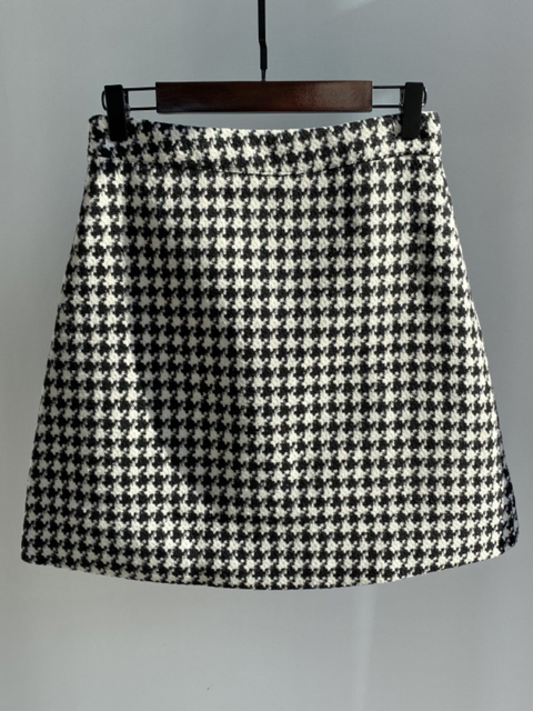Skirts Msfancy Plaid Mini Skirt Women Black White Fashion Official Faldas Mujer Korean Style High Waist Short Jupe 220924