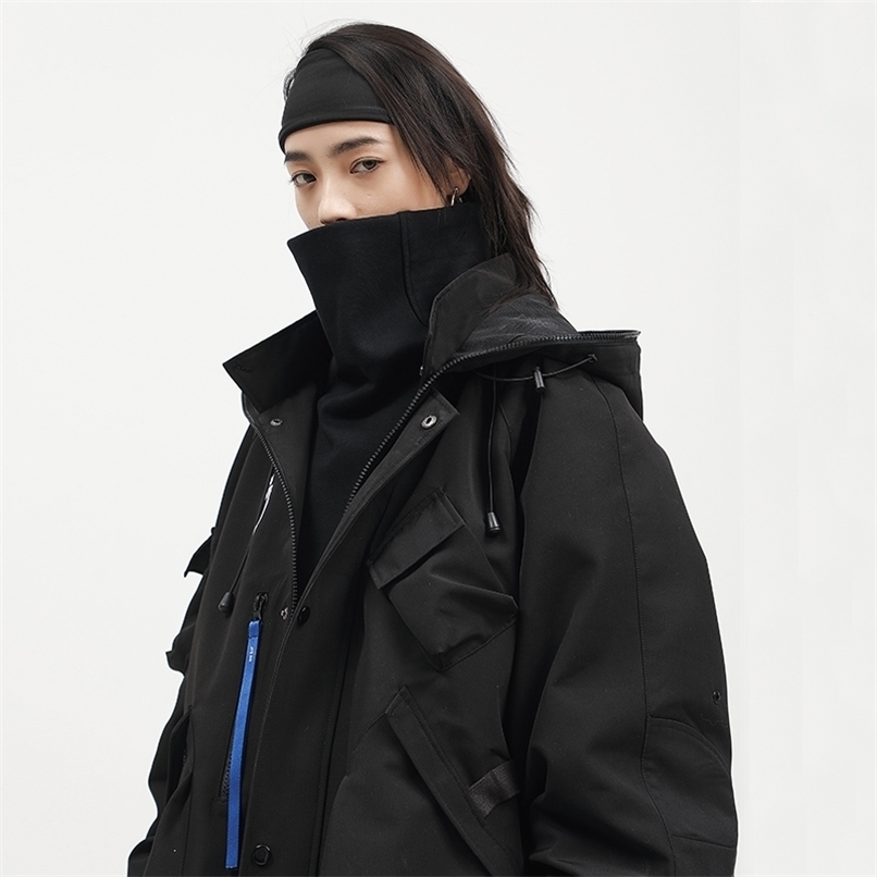 Men's Jackets function wind favors hooded ski wear restoring ancient ways men and women loose high street leisure coat 220927