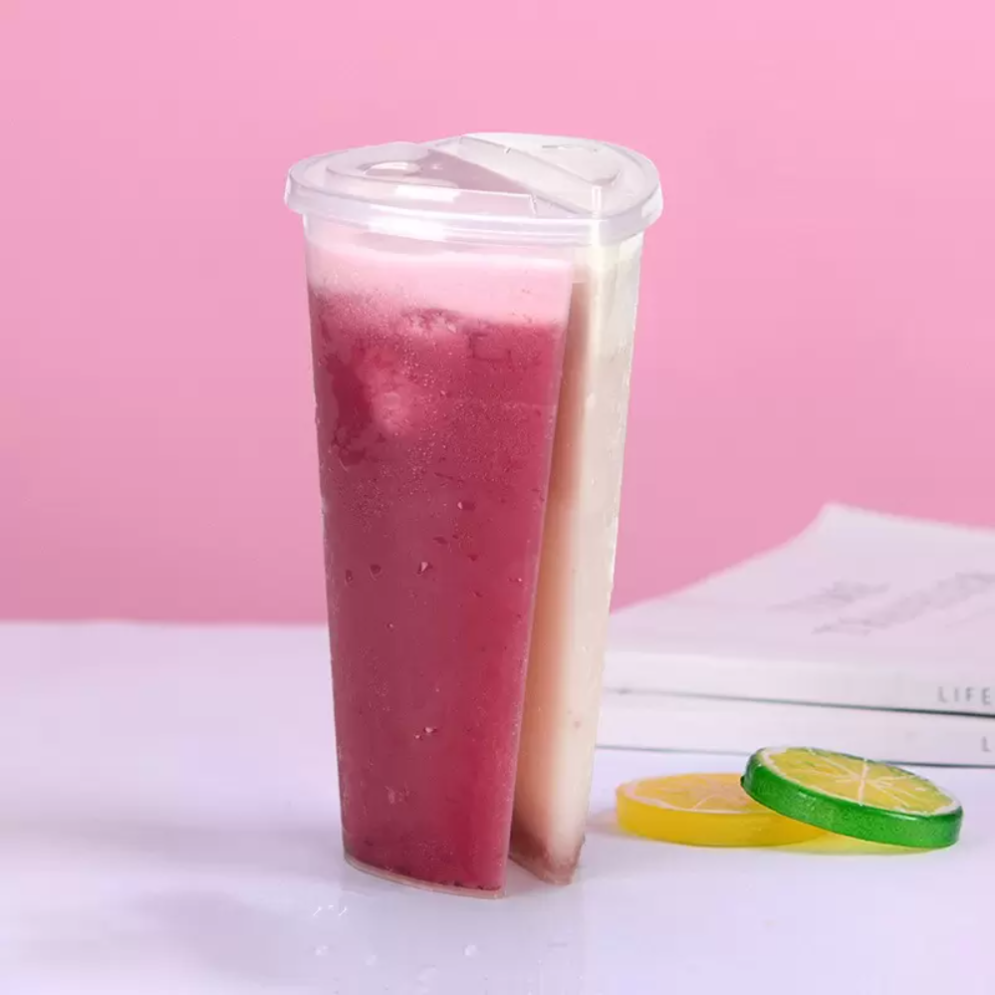 600ML Heart Shaped Double Share Cup Transparent Plastic Disposable Cups with Lids Milk Tea Juice Cups for Lover Couple WLY9325
600ML Heart Shaped Double Share Cup Transparent Plastic Disposable Cups with Lids Milk Tea Juice Cups for Lover Couple WLY9325