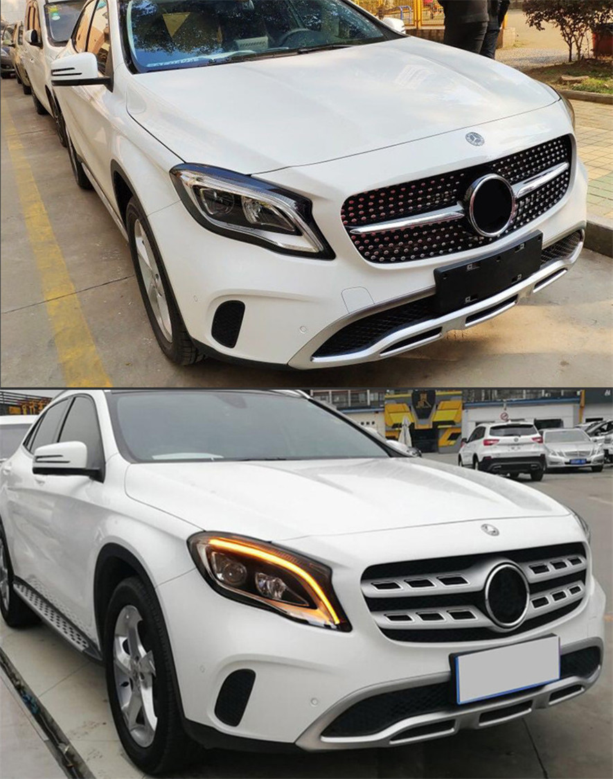 LED Headlights For GLA 2015-2019 Front Light X156 GLA180 GLA200 GLA250 GLA45 Daytime Lights Modification High Configuration Upgrade Headlight Assembly