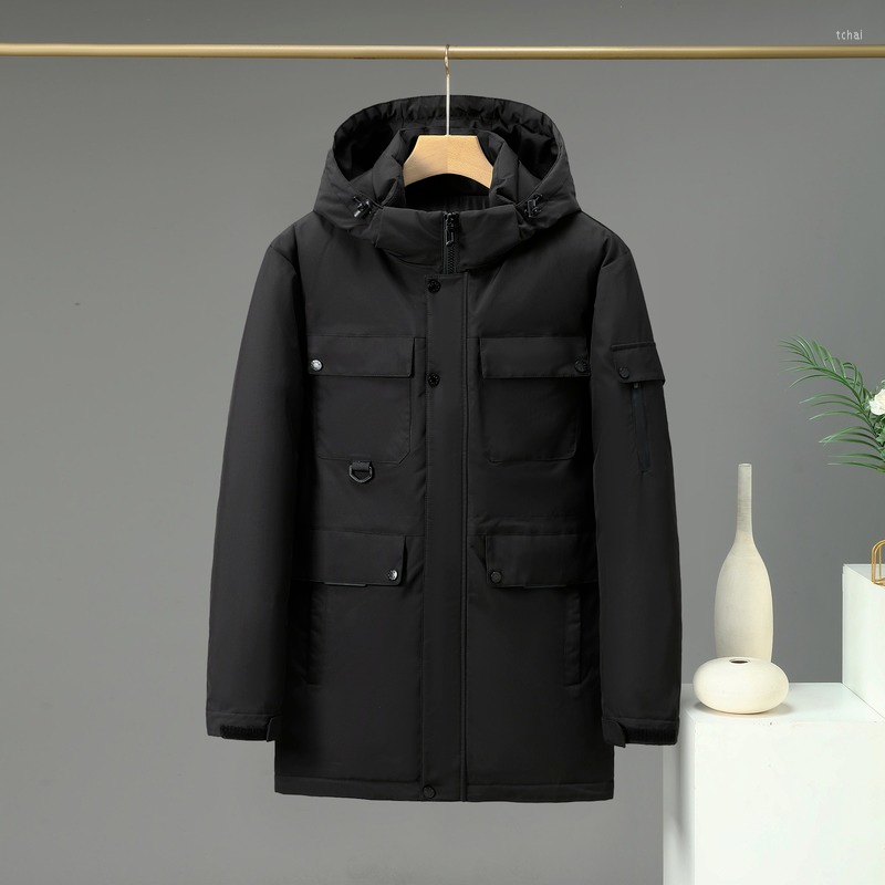 Men's Down Men Winter Brand Long Warm Thick Parkas Jacket Multiple Pockets Cargo Coat Autumn Outwear Outfits Classic Windproof Casual Parka, Black
Men's Down Men Winter Brand Long Warm Thick Parkas Jacket Multiple Pockets Cargo Coat Autumn Outwear Outfits Classic Windproof Casual Parka, Black