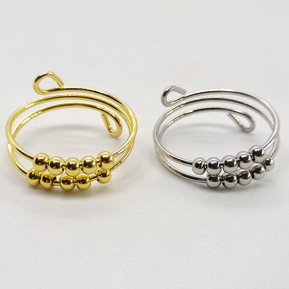 Adjustable Anxiety Rings Stainless Steel Spinner Fidget Band Ring for Men Women Fashion Design Stress Reliever Decompression Rotate Spiral Beads Finger Jewelry
Adjustable Anxiety Rings Stainless Steel Spinner Fidget Band Ring for Men Women Fashion Design Stress Reliever Decompression Rotate Spiral Beads Finger Jewelry