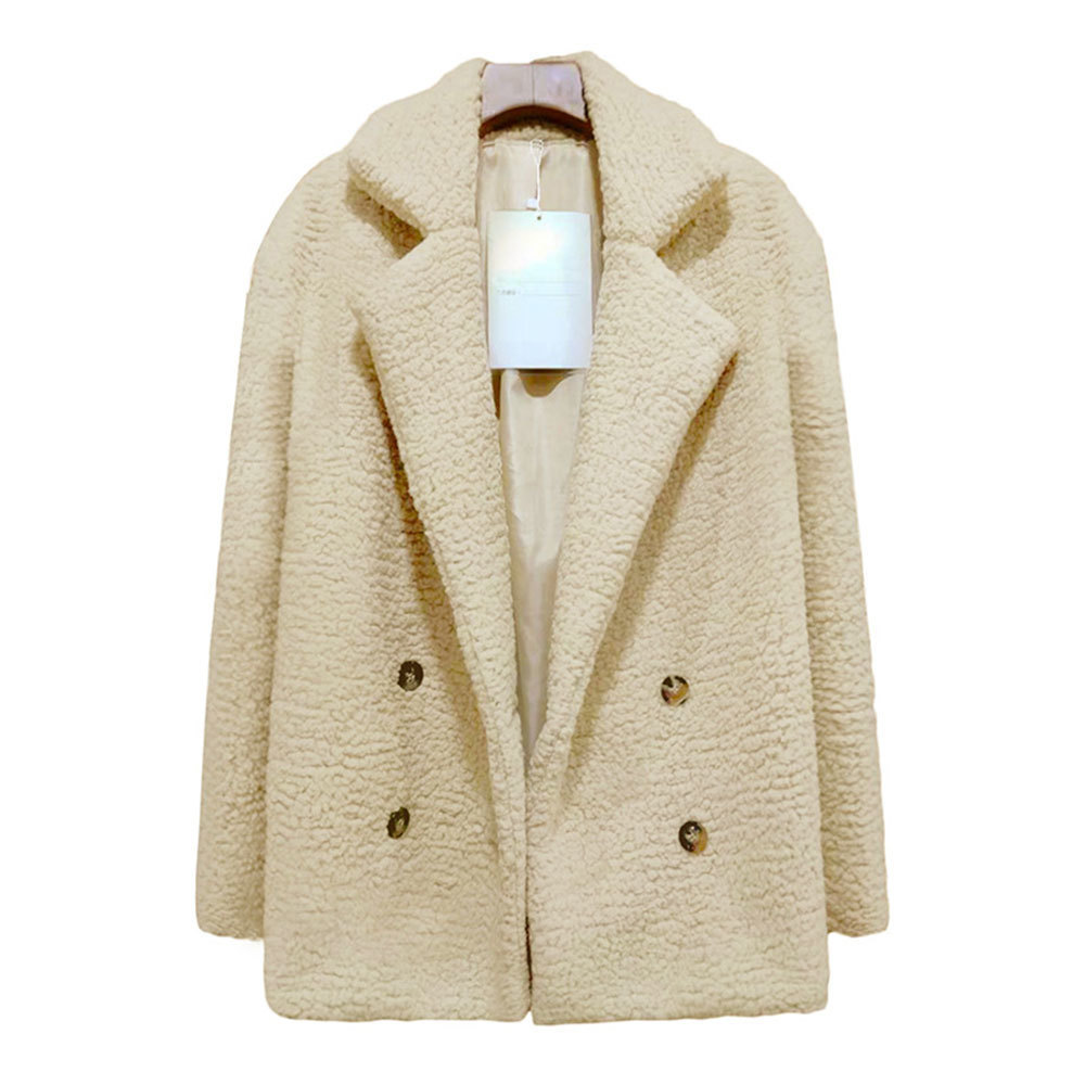 Women's Fur Faux Jocoo Jolee Female Warm Coat Women Autumn Winter Teddy Casual Oversized Soft Fluffy Fleece Jackets Overcoat 220927