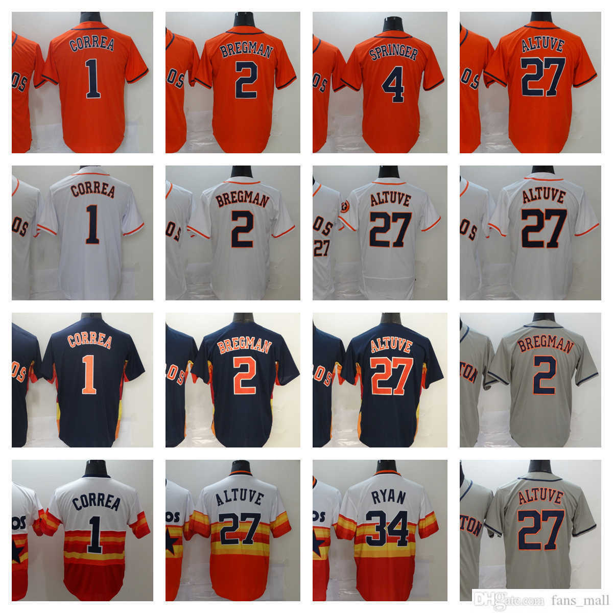 2022-23 New Baseball Astros 27 Jose Altuve Jersey City 1 Carlos Correa 2 Alex Bregman 4 George Springer 34 Nolan Ryan Jerseys Men Size S-- Home away Gray White, As picture
2022-23 New Baseball Astros 27 Jose Altuve Jersey City 1 Carlos Correa 2 Alex Bregman 4 George Springer 34 Nolan Ryan Jerseys Men Size S-- Home away Gray White, As picture