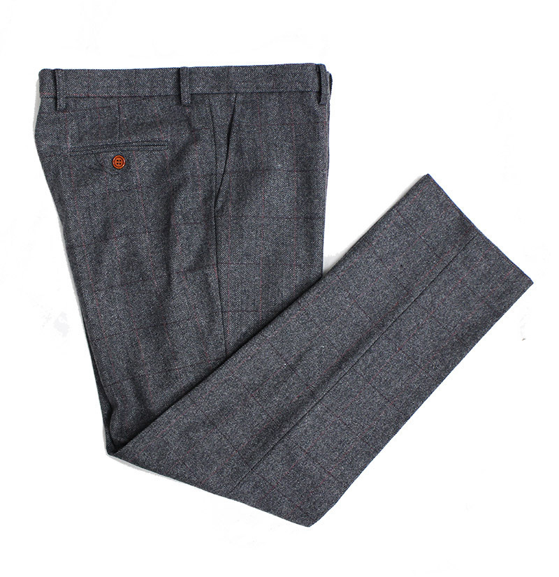 Mens Suits Blazers Wool Retro Grey Herringbone Tweed British style custom made Mens suit tailor slim fit Blazer wedding suits for men 3 piece 220927