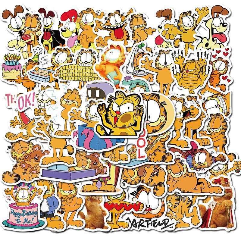 50Pcs Cartoon Anime Garfield Cat Stickers For Phone Case Fridge Scrapbook Decal Waterproof Graffiti Sticker for Kids Toys, Multi colors
50Pcs Cartoon Anime Garfield Cat Stickers For Phone Case Fridge Scrapbook Decal Waterproof Graffiti Sticker for Kids Toys, Multi colors