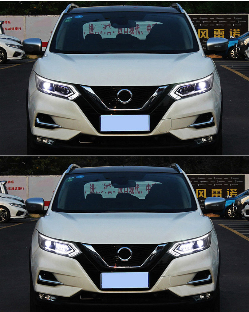 Auto Headlight Assembly For Qashqai 20 19-2022 LED Frontlight High Beam Daytime Running Lights Turn Signal Accessories