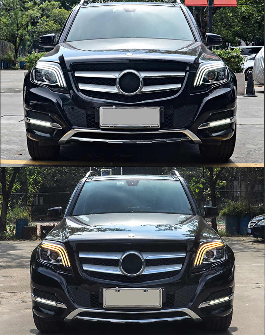 Car Lights For GLK 20 08-20 15 X204 LED Headlights Modification Upgrade S Class Style DRL Dynamic Turn Signal Lamp Assembly