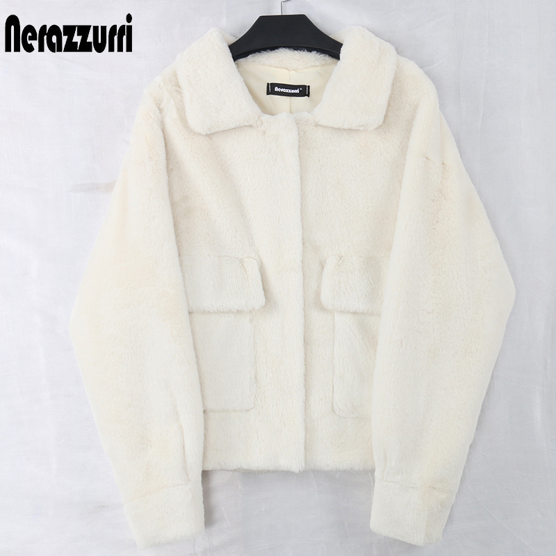 Womens Fur Faux Fur Nerazzurri Purple Blue Short Light Soft Faux Fur Coat Women Long Sleeve Pockets Womens Fall Fashion Plus Size Furry Jacket 220927