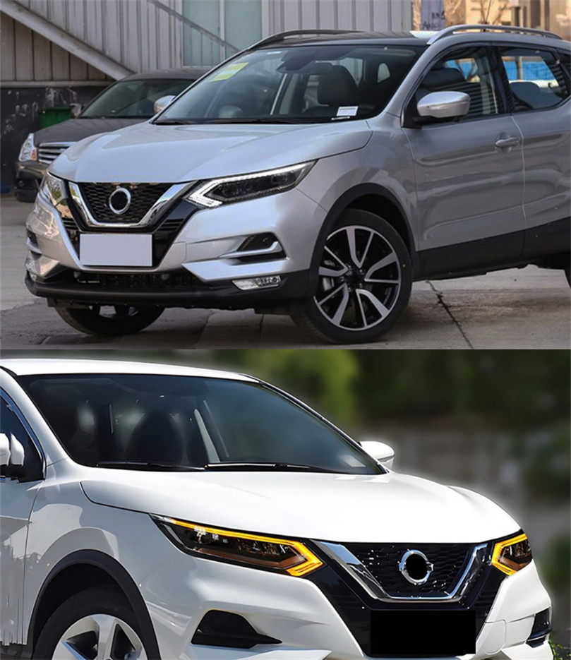 Auto Headlight Assembly For Qashqai 20 19-2022 LED Frontlight High Beam Daytime Running Lights Turn Signal Accessories