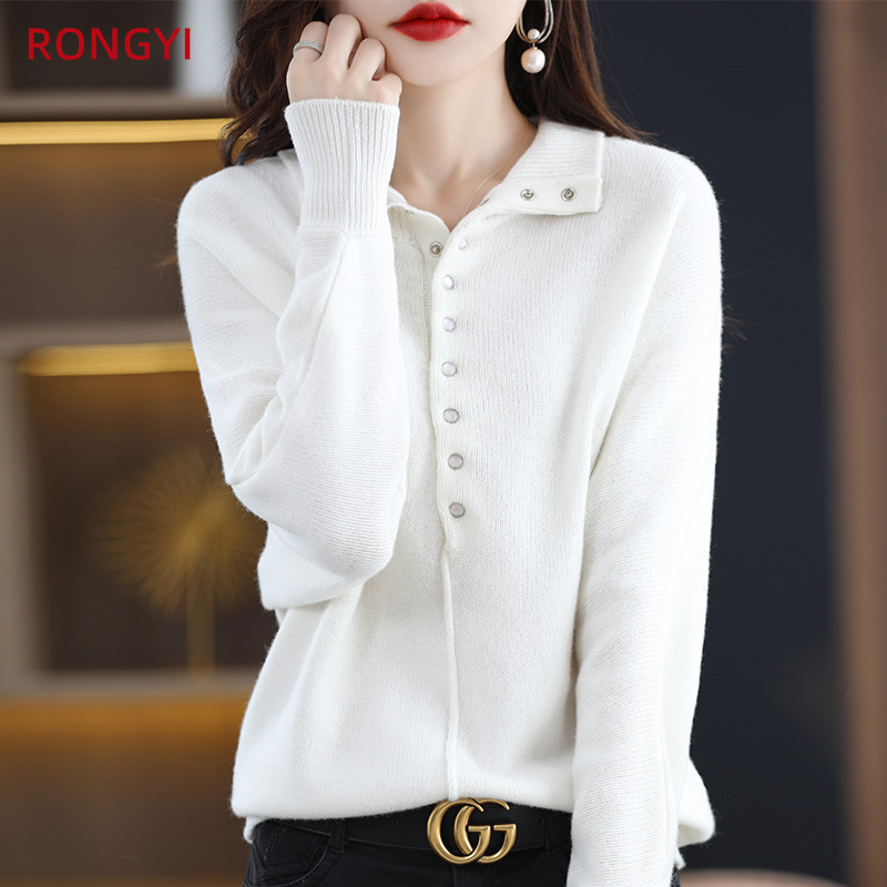 Womens Sweaters RONGYI 100% Pure Wool Womens Clothing Large Size Turtleneck Pullover Sweater Autumn Winter Casual Knit Tops Korean Style 220923