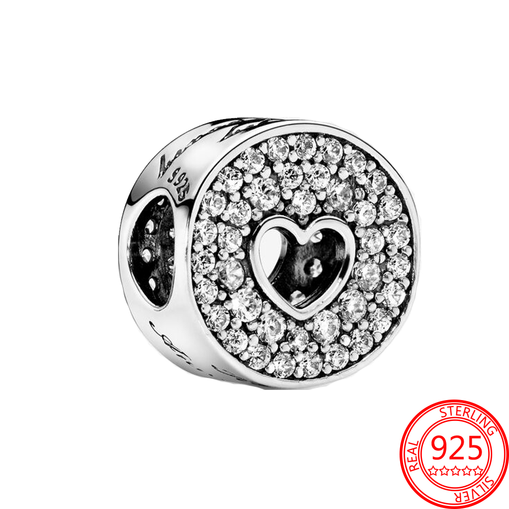 New Popular 925 Sterling Silver Suspension Rose Golden Round Incision Anniversary Charm Classic Bracelet Womens Jewelry Graduation Gift