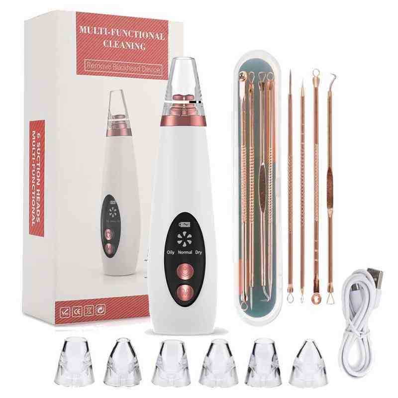 Usb Charge Blackhead Black Dot Remover Face Pore Vacuum Skin Care Acne Cleaner Pimple Removal Suction Tools 220516