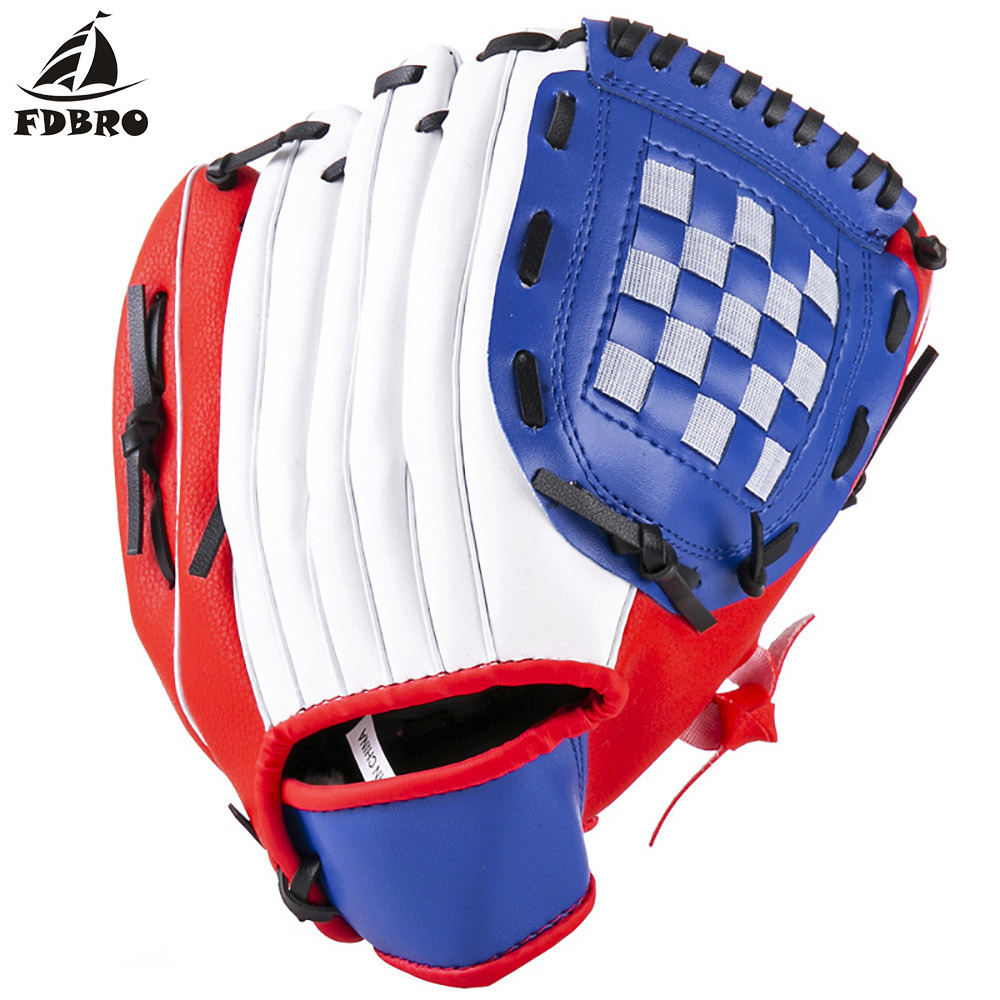 Sports Gloves FDBRO 1pcs Baseball Equipment Baseball Glove PU Thickened Baseball Glove Children Youth Closed Softball Basked Softball Gloves 220924