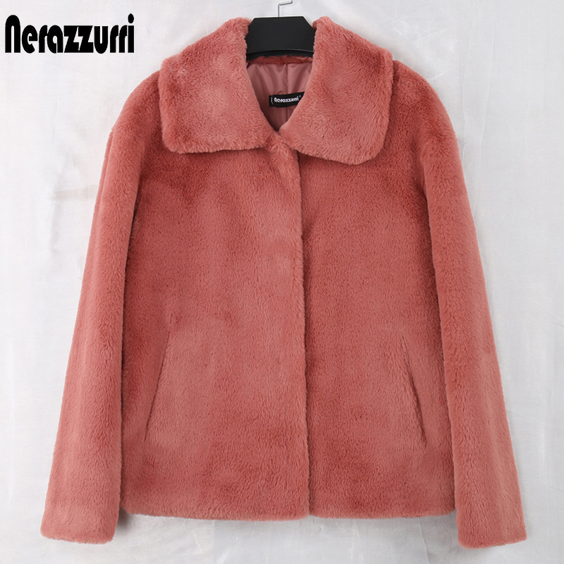 Womens Fur Faux Fur Nerazzurri Short Casual Light Soft Faux Fur Jacket Women Long Sleeve Purple Blue Fall Clothes for Women Fluffy Furry Coat 220927