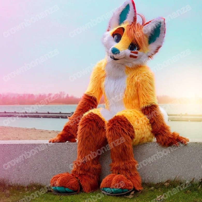 halloween Fursuit Husky Fox Dog Mascot Costumes Cartoon Character Outfit Suit Xmas Outdoor Party Outfit Adult Size Promotional Advertising Clothings