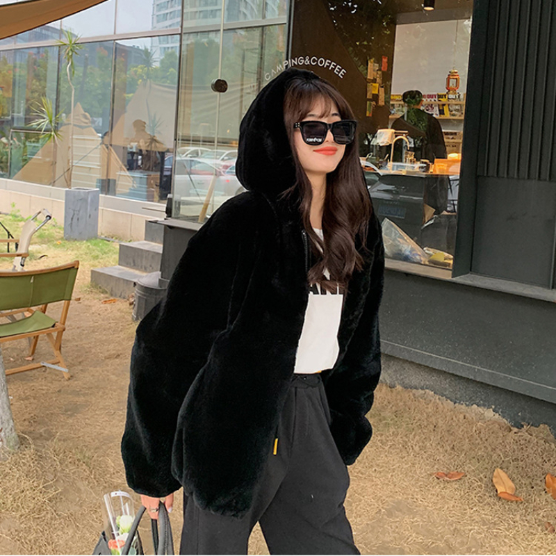 Womens Fur Faux Winter Coat Jacket s for s Fu Streetwear 220927
