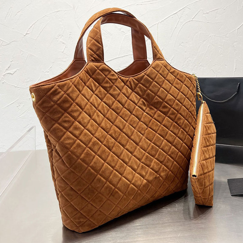 designer bagbag37cm Designer Large Tote Bag Corduroy Shop s Quilted Crossbody Shoulder Composite Diamond Lattice Women Chain Handbags Fashion Letter