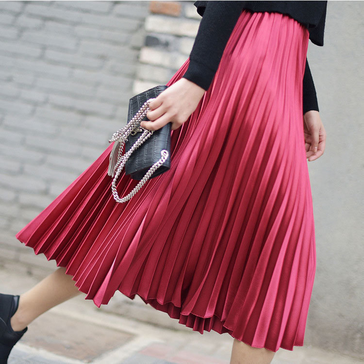 Skirts Women Summer Pleated Skirt Boho White Long Skirt Saias High Waist Women ALine Pink Skirt Khaki Saia Longa Falda Jupe 220924