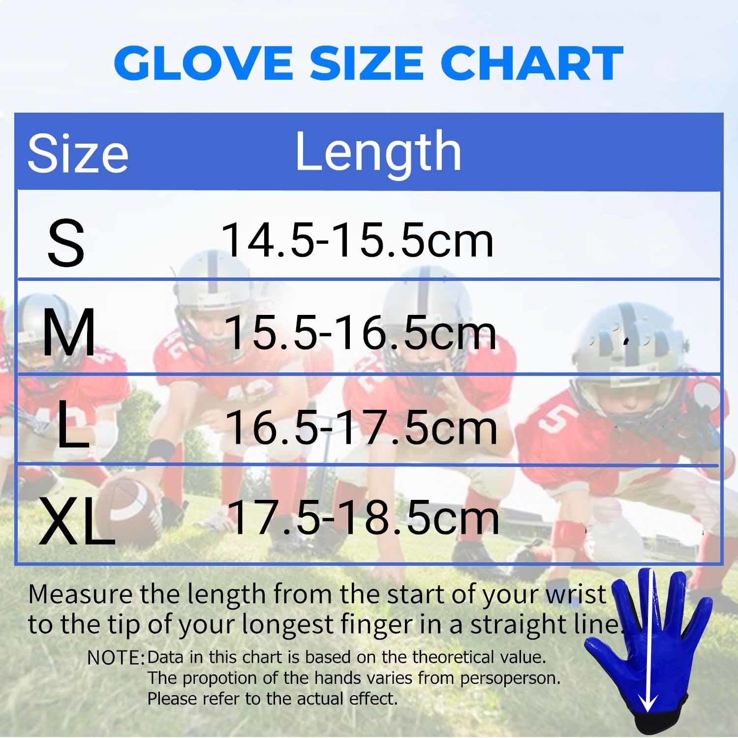 Sports Gloves Non Slip Youth Kid American Football Gloves Receiver Soccer Goalkeeper Glove S M L XL Boys Girls 5-14 years old Drop 220924