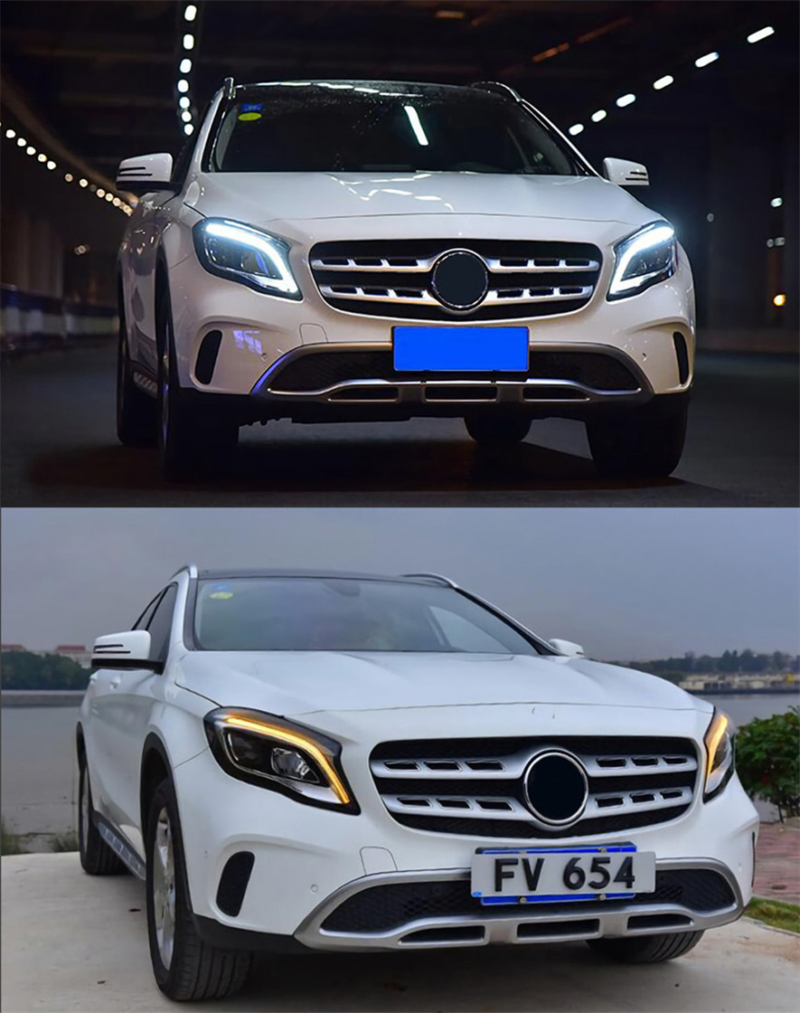 LED Headlights For GLA 2015-2019 Front Light X156 GLA180 GLA200 GLA250 GLA45 Daytime Lights Modification High Configuration Upgrade Headlight Assembly