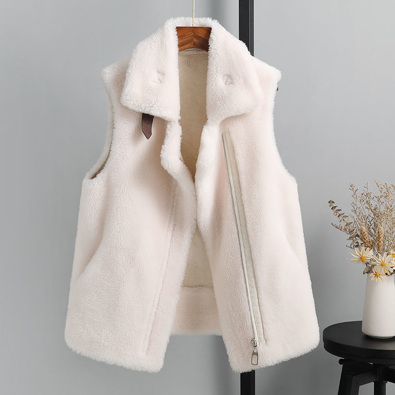 Womens Fur Faux Fur Women Autumn Winter Fashion Faux Fur Vest Female Elegant Casual Warm Outwear Ladies Coat Sleeveless Waistcoat Gilet C267 220927